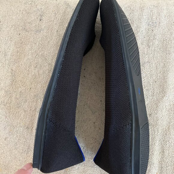Rothy's Woman's Black The Flat Classic Shoes SZ 8 - Picture 6 of 13
